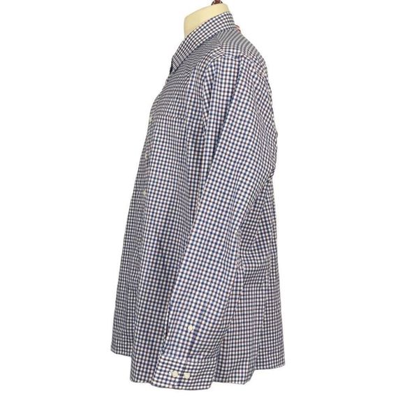 Jos. A. Bank Traveler Blue Tattersall Check Button Front Shirt Tailored Fit XXL - Picture 3 of 6